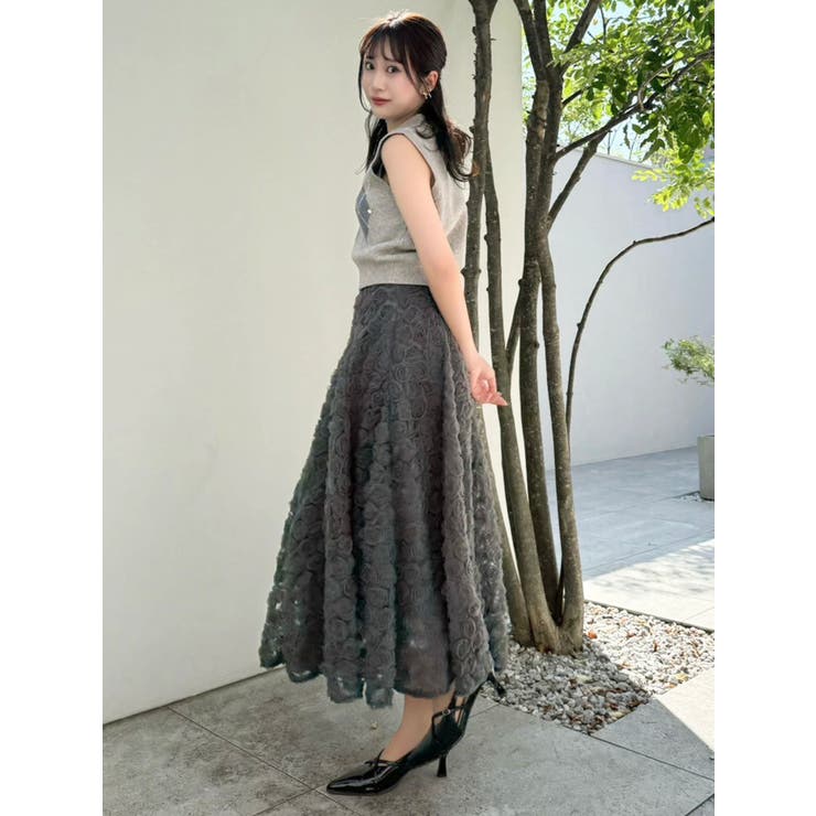 モチーフボリュームフレアスカート | dazzlin | 詳細画像25 