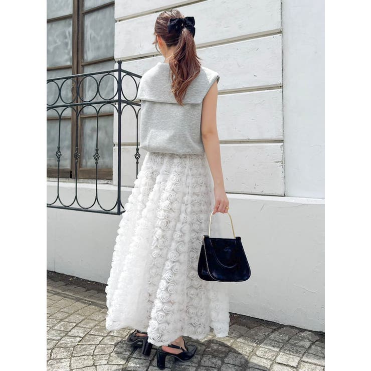 モチーフボリュームフレアスカート | dazzlin | 詳細画像3 