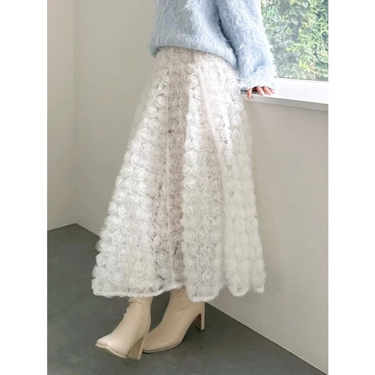 モチーフボリュームフレアスカート | dazzlin | 詳細画像5 