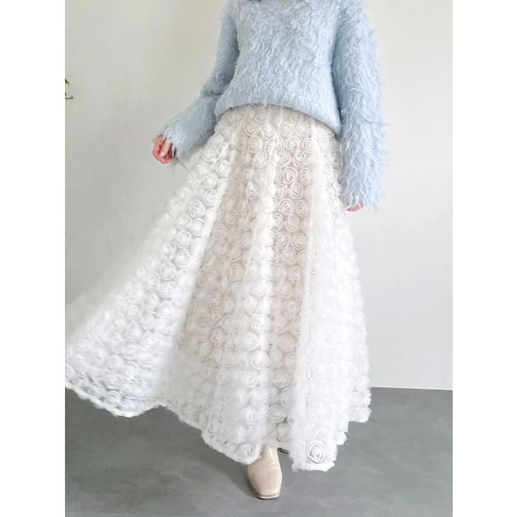 モチーフボリュームフレアスカート | dazzlin | 詳細画像8 