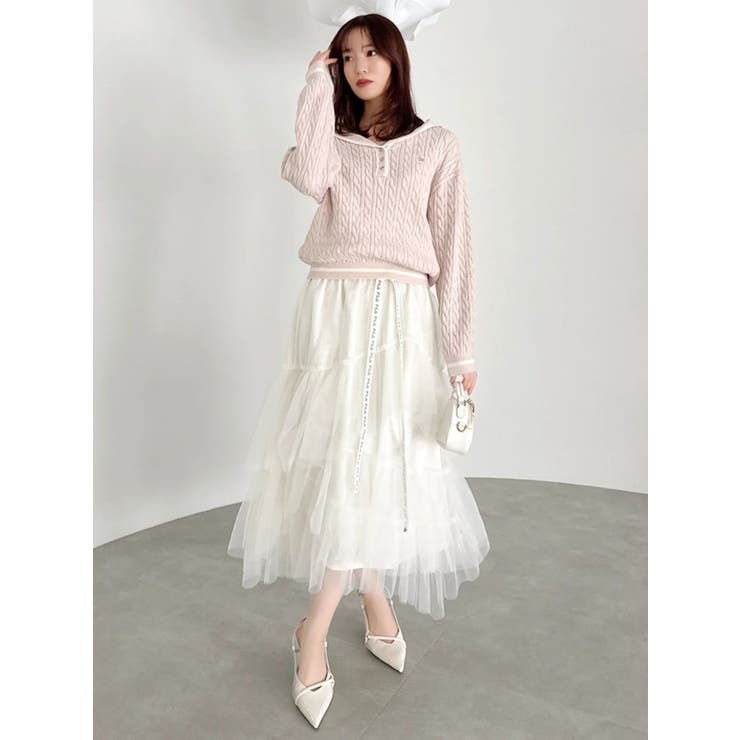 【FILA別注】アシメチュールティアードスカート | dazzlin | 詳細画像13 