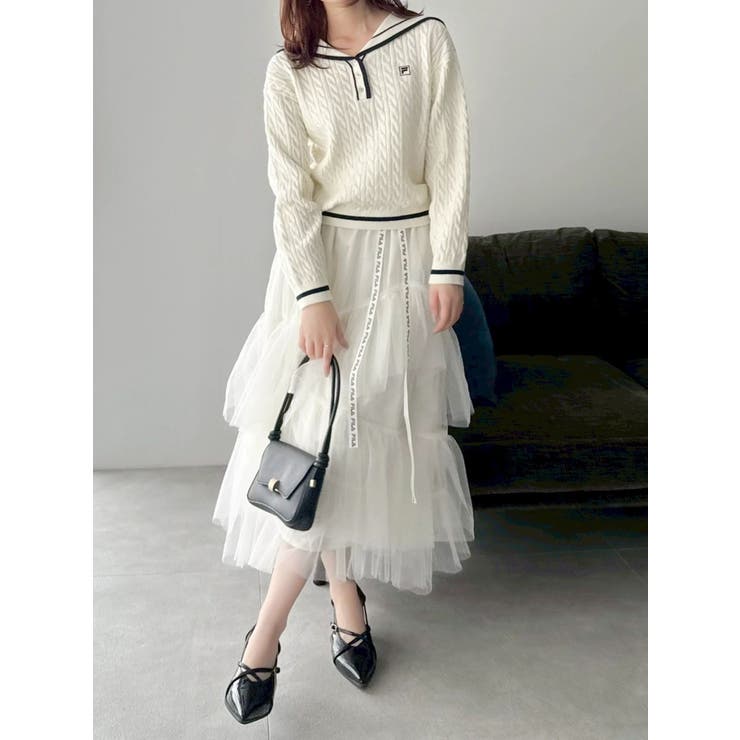 【FILA別注】アシメチュールティアードスカート | dazzlin | 詳細画像19 