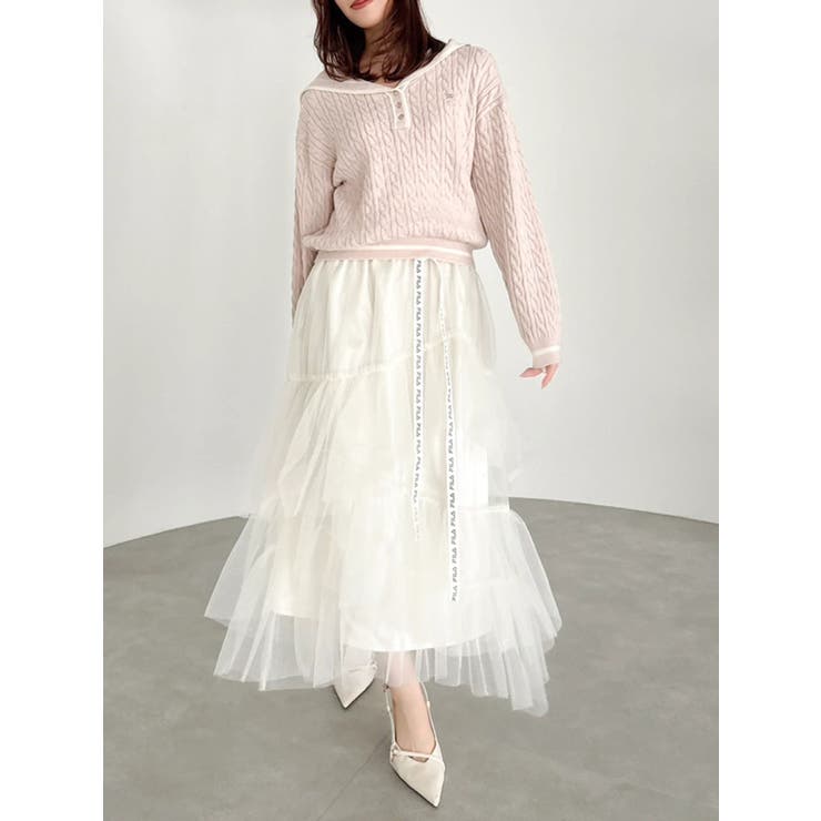 【FILA別注】アシメチュールティアードスカート | dazzlin | 詳細画像2 