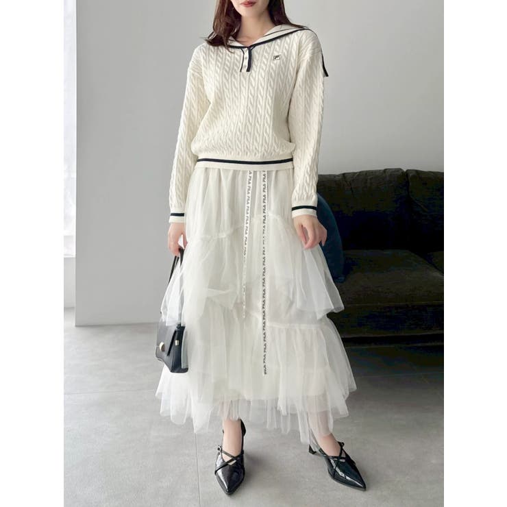 【FILA別注】アシメチュールティアードスカート | dazzlin | 詳細画像20 