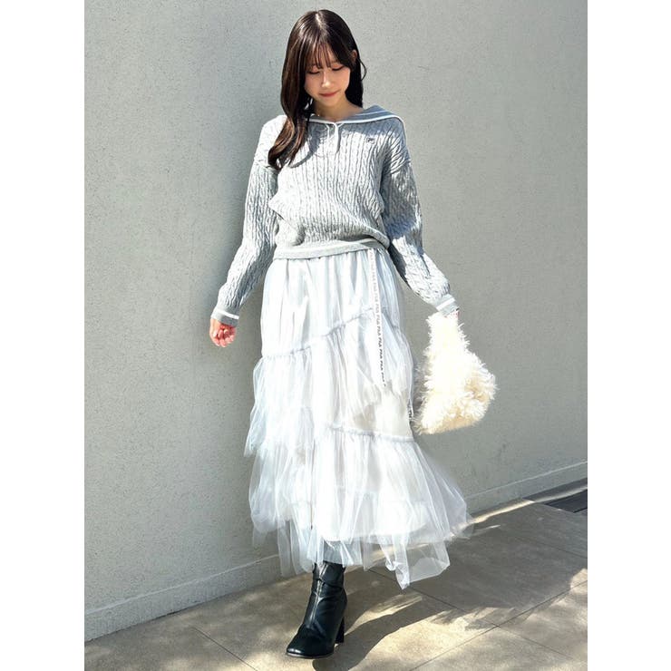 【FILA別注】アシメチュールティアードスカート | dazzlin | 詳細画像27 