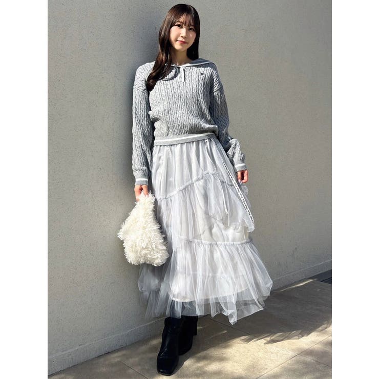 【FILA別注】アシメチュールティアードスカート | dazzlin | 詳細画像28 