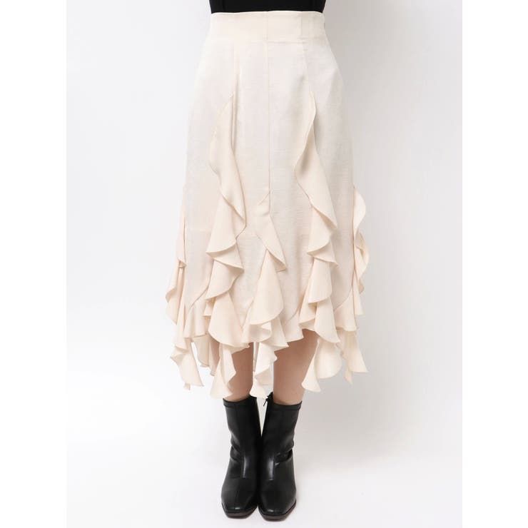 フリルスリットサテンスカート | dazzlin | 詳細画像19 