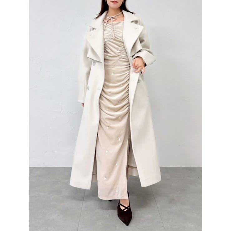 【セットアップ対応】フラワーシシュウベロアスカート | dazzlin | 詳細画像11 