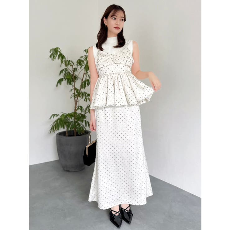 サテンナロースリットスカート | dazzlin | 詳細画像12 