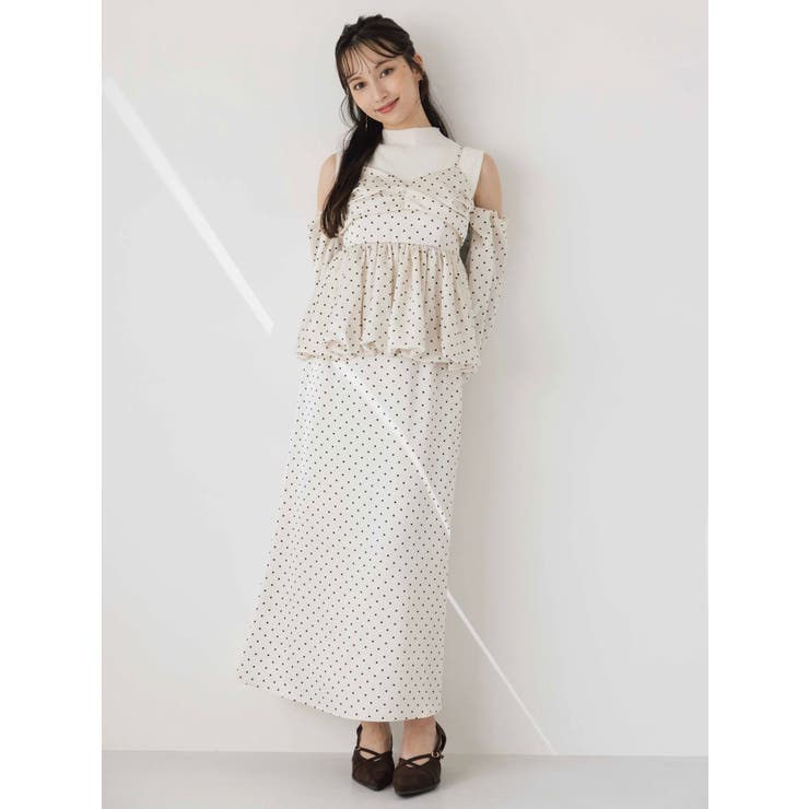 サテンナロースリットスカート | dazzlin | 詳細画像2 