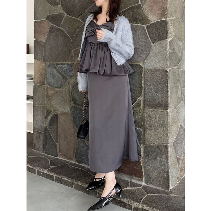 サテンナロースリットスカート | dazzlin | 詳細画像28 