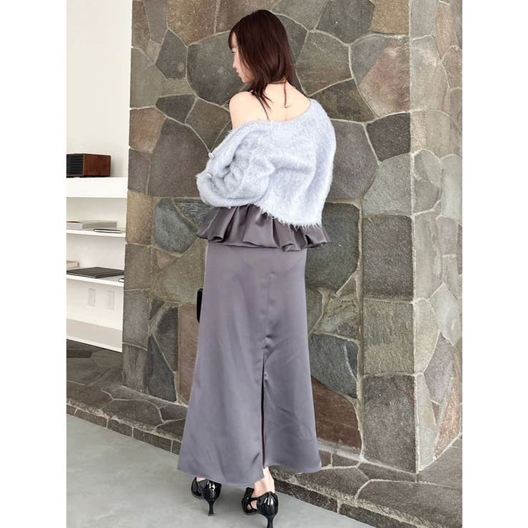 サテンナロースリットスカート | dazzlin | 詳細画像29 