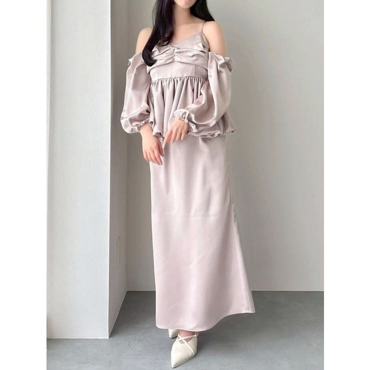 サテンナロースリットスカート | dazzlin | 詳細画像33 