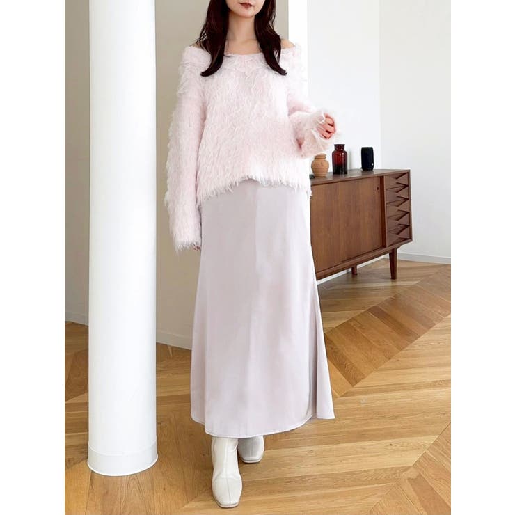 サテンナロースリットスカート | dazzlin | 詳細画像38 