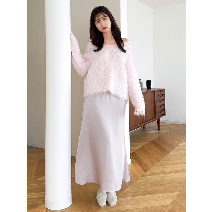 サテンナロースリットスカート | dazzlin | 詳細画像40 