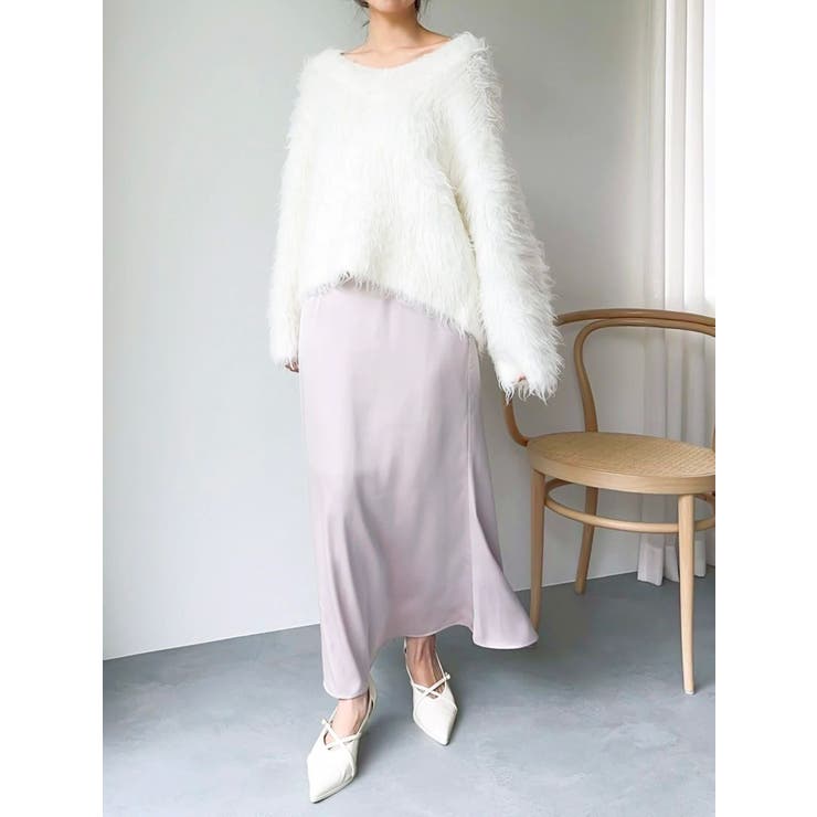 サテンナロースリットスカート | dazzlin | 詳細画像41 