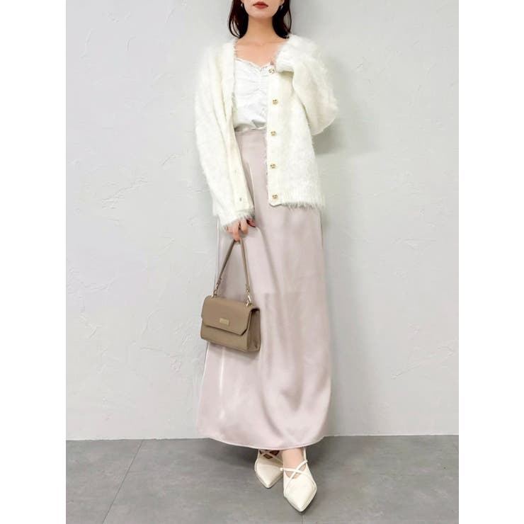 サテンナロースリットスカート | dazzlin | 詳細画像44 