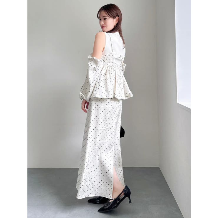 サテンナロースリットスカート | dazzlin | 詳細画像9 