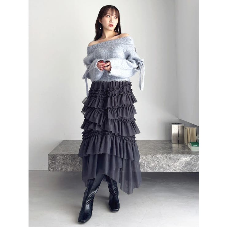 ランダムティアードチュールスカート | dazzlin | 詳細画像12 