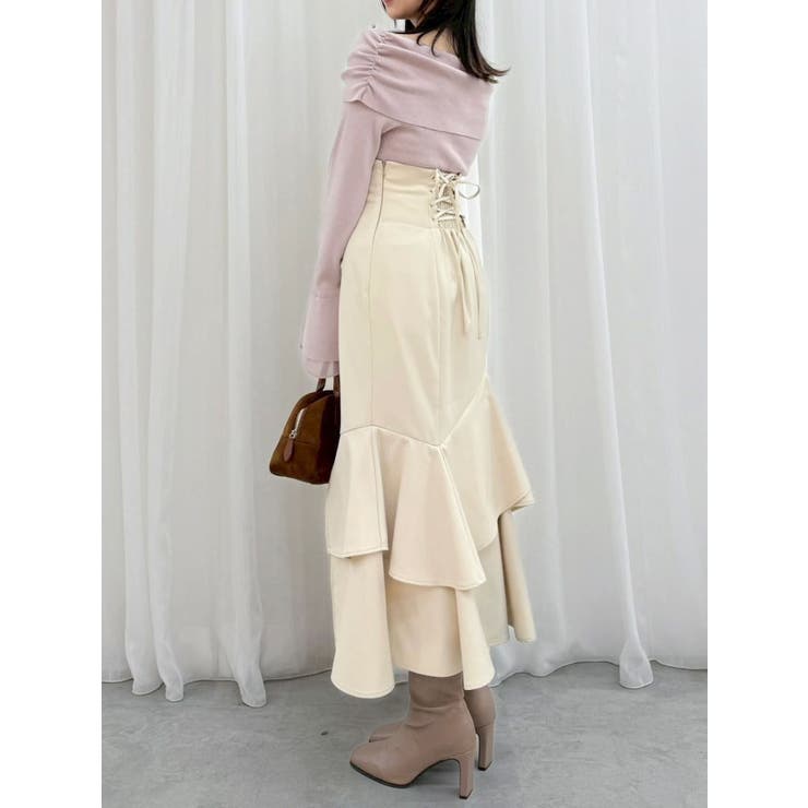 バックレースアップアシメマーメイドスカート | dazzlin | 詳細画像13 