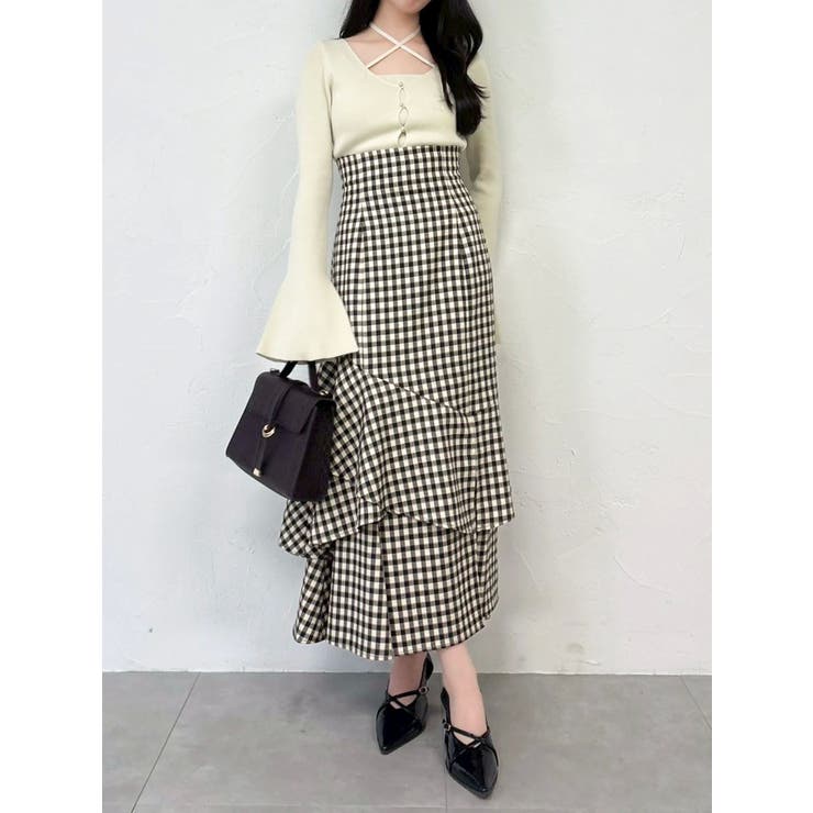 バックレースアップアシメマーメイドスカート | dazzlin | 詳細画像24 