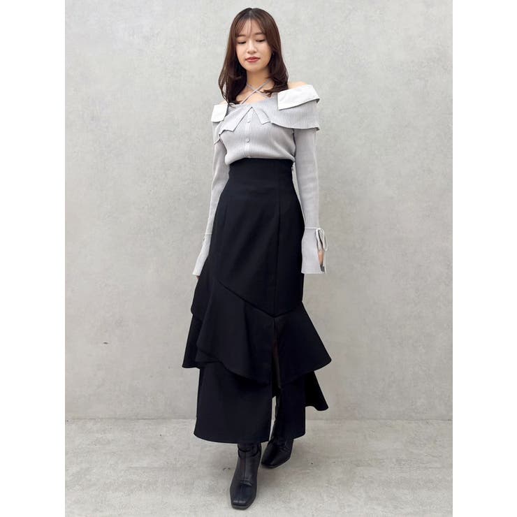 バックレースアップアシメマーメイドスカート | dazzlin | 詳細画像3 