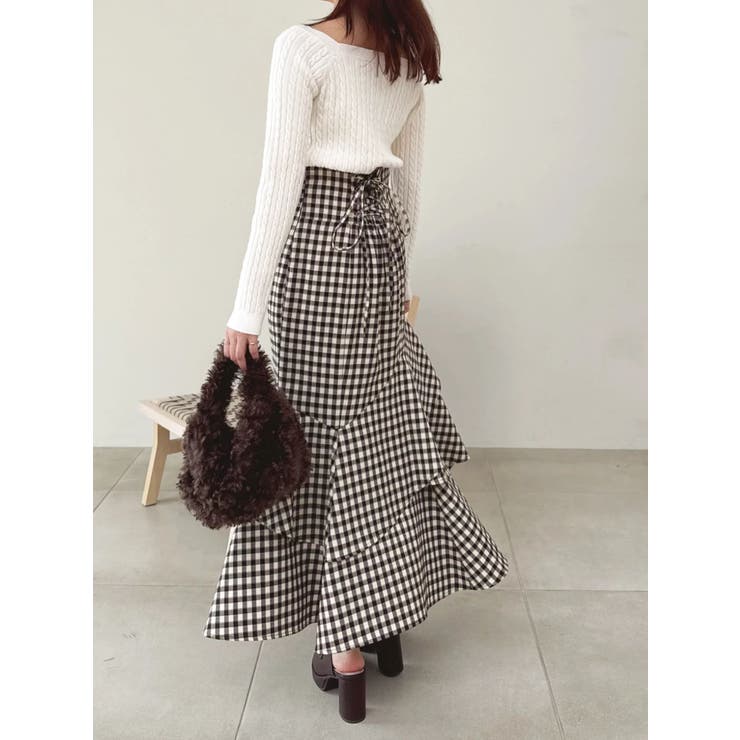 バックレースアップアシメマーメイドスカート | dazzlin | 詳細画像49 