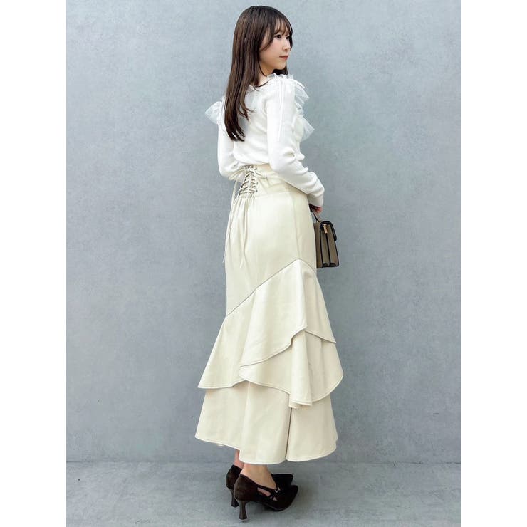 バックレースアップアシメマーメイドスカート | dazzlin | 詳細画像8 