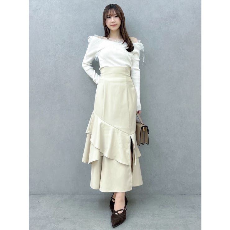 バックレースアップアシメマーメイドスカート | dazzlin | 詳細画像9 