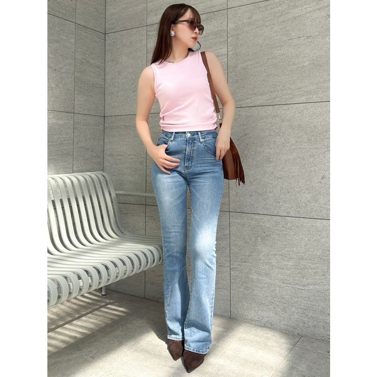 【吉田朱里】メイクアップフレアデニムパンツ | dazzlin | 詳細画像24 