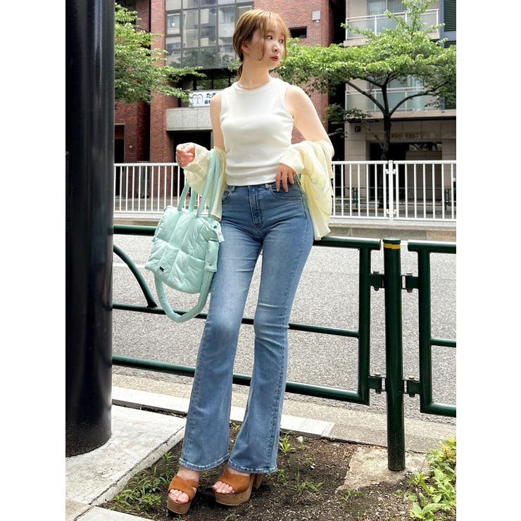 【吉田朱里】メイクアップフレアデニムパンツ | dazzlin | 詳細画像5 