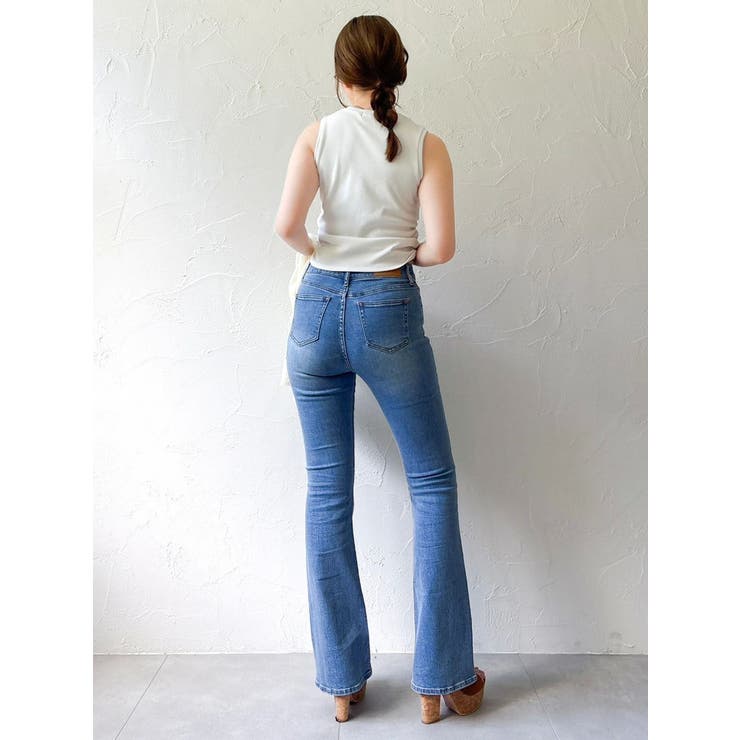 【吉田朱里】メイクアップフレアデニムパンツ | dazzlin | 詳細画像8 