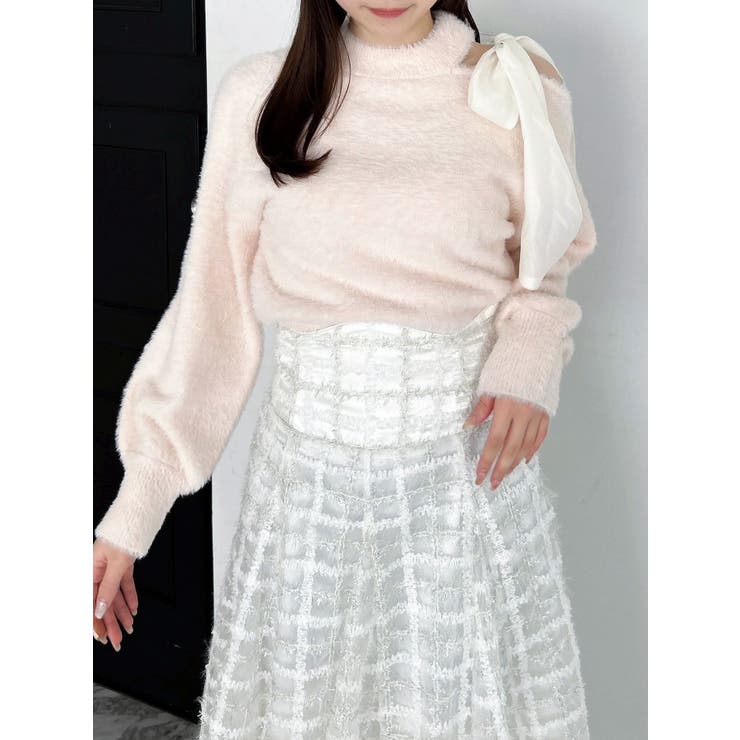 ワンショルミニシャギーニットトップス | dazzlin | 詳細画像24 