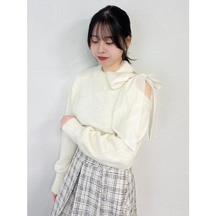 ワンショルミニシャギーニットトップス | dazzlin | 詳細画像30 