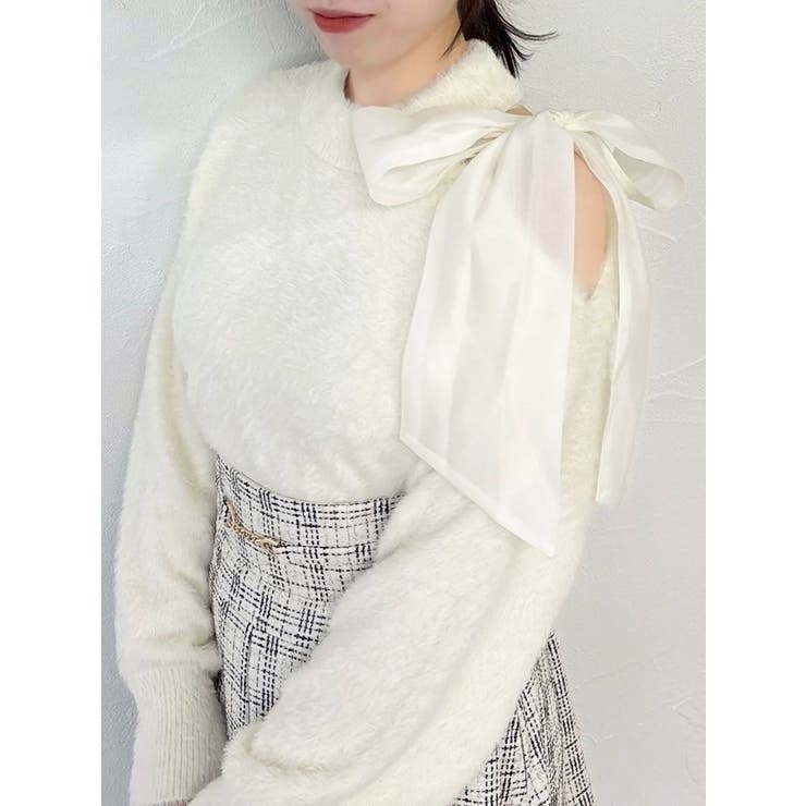 ワンショルミニシャギーニットトップス | dazzlin | 詳細画像31 