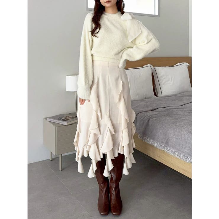 ワンショルミニシャギーニットトップス | dazzlin | 詳細画像40 