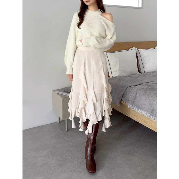 ワンショルミニシャギーニットトップス | dazzlin | 詳細画像44 