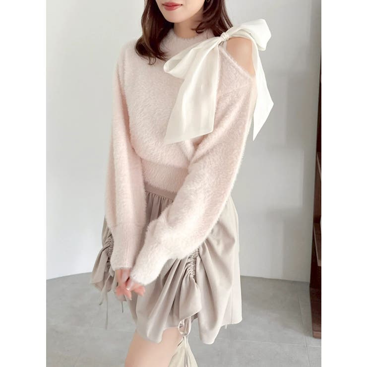 ワンショルミニシャギーニットトップス | dazzlin | 詳細画像8 