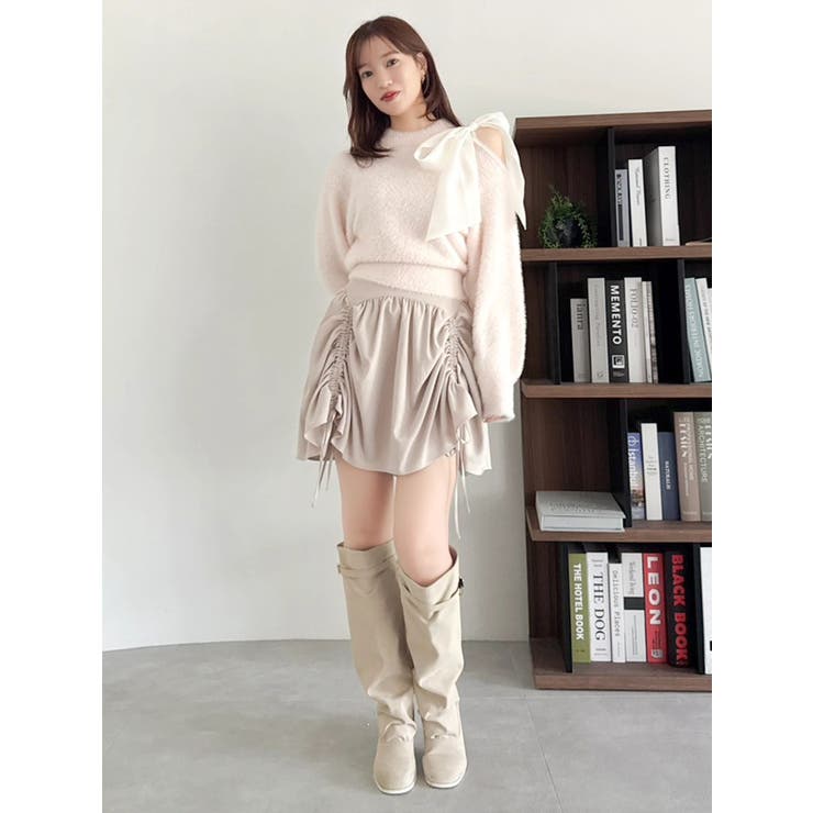 ワンショルミニシャギーニットトップス | dazzlin | 詳細画像9 