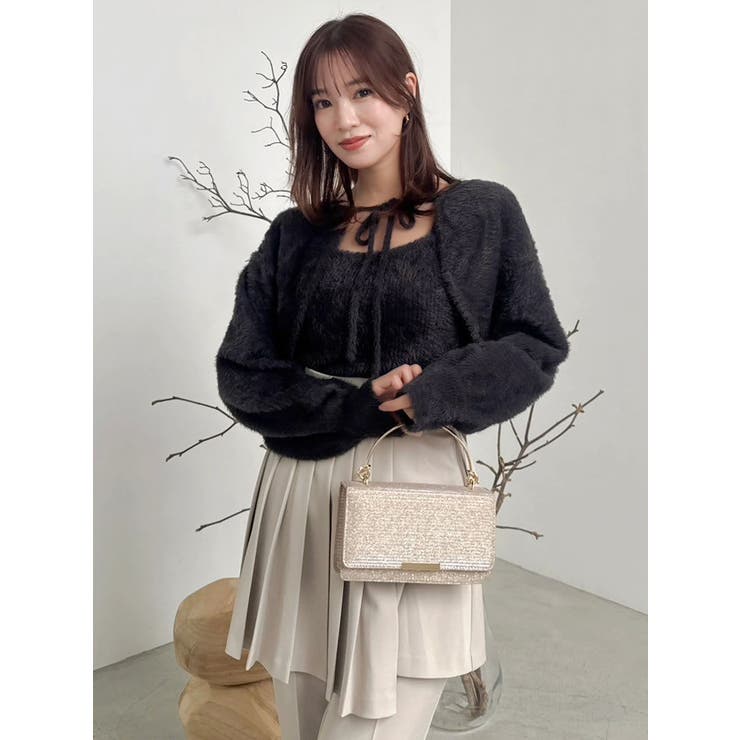 チョーカー付ミニシャギーニットキャミソール | dazzlin | 詳細画像20 