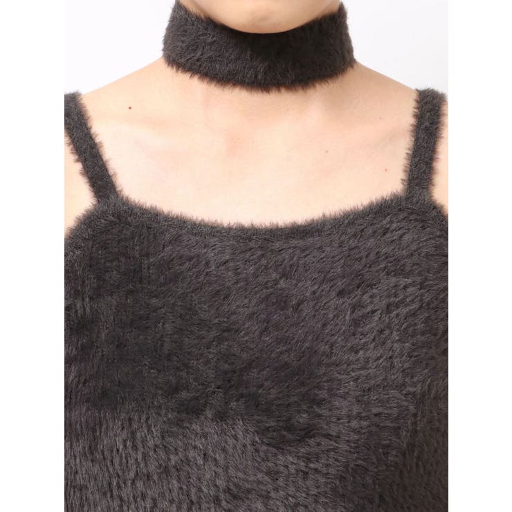 チョーカー付ミニシャギーニットキャミソール | dazzlin | 詳細画像35 