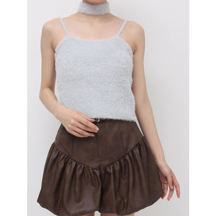 チョーカー付ミニシャギーニットキャミソール | dazzlin | 詳細画像46 