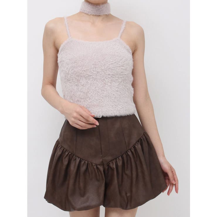 チョーカー付ミニシャギーニットキャミソール | dazzlin | 詳細画像48 