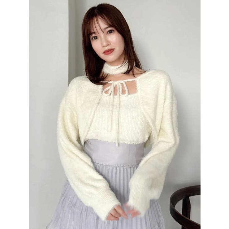 ミニシャギーニットボレロ | dazzlin | 詳細画像14 