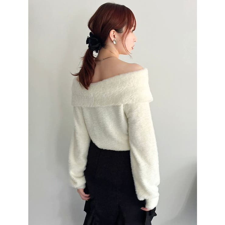 2WAYミニシャギーオフショルニット | dazzlin | 詳細画像10 