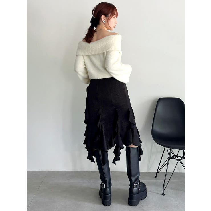 2WAYミニシャギーオフショルニット | dazzlin | 詳細画像12 