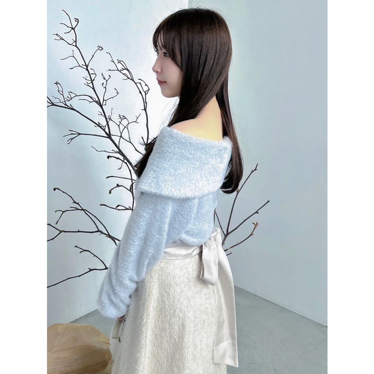 2WAYミニシャギーオフショルニット | dazzlin | 詳細画像15 