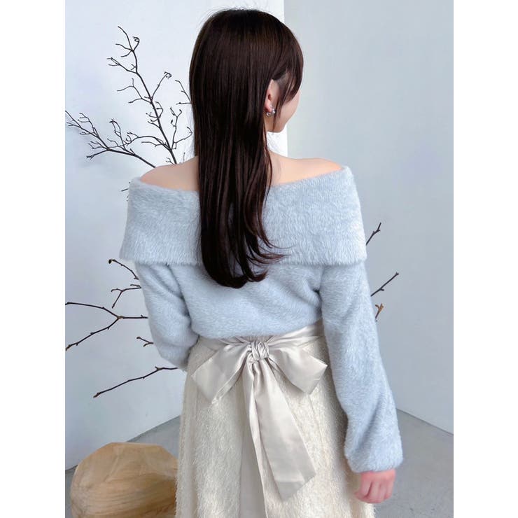 2WAYミニシャギーオフショルニット | dazzlin | 詳細画像16 