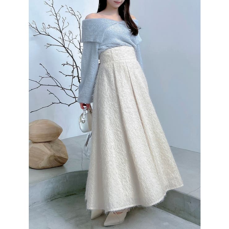 2WAYミニシャギーオフショルニット | dazzlin | 詳細画像17 