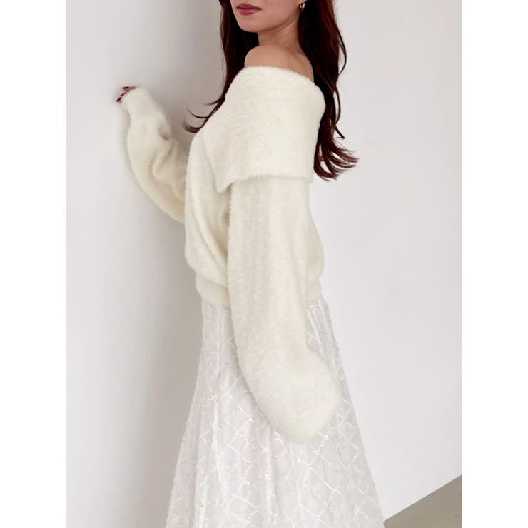 2WAYミニシャギーオフショルニット | dazzlin | 詳細画像30 